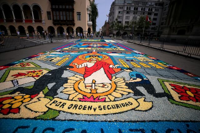 Lima celebró concurso de alfombras florales por Semana Santa (Fotos: César Bueno/GEC)