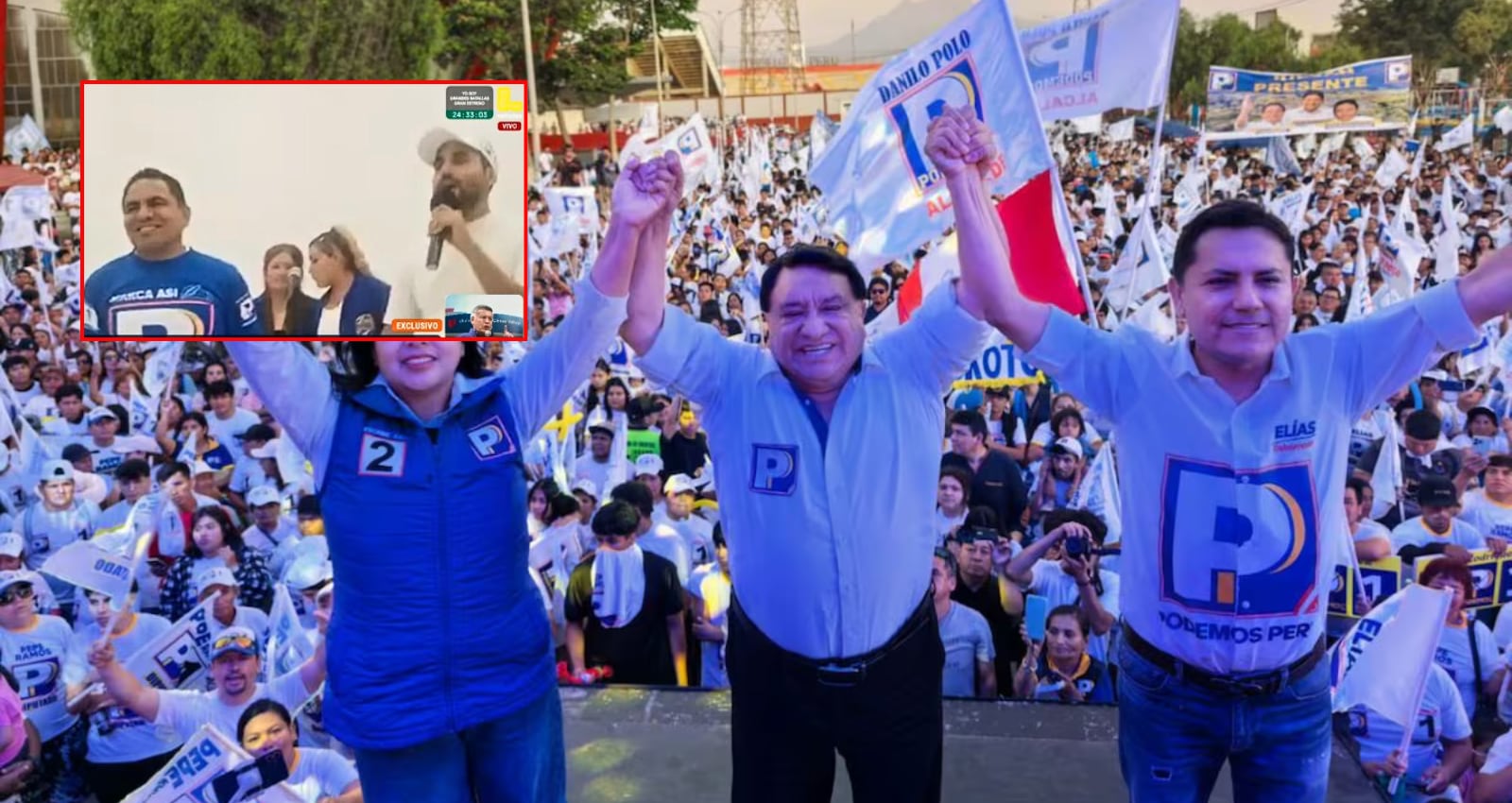 Denuncian que extrabajadores eran obligados a apoyar campaña de Podemos Perú, de José Luna Gálvez. Foto: Composición GEC.