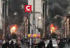 Reportan voraz incendio en local de empresa de transporte interprovincial de La Victoria