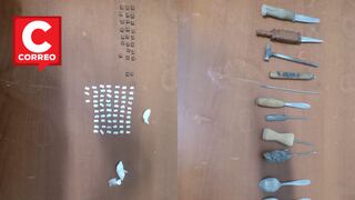 Hallan sustancias ilícitas y armas blancas en penal de Potracancha