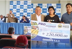 Cinco organizaciones de Pisco reciben cofinanciamiento para fortalecer sus actividades productivas
