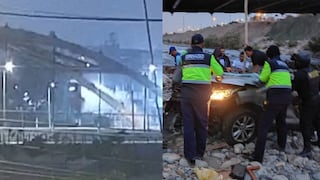 Camioneta con pareja a bordo sale volando y cae al Río Rímac tras despiste (FOTOS Y VIDEO)