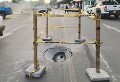 Forado en plena vía pone en riesgo a vecinos y transportistas en Trujillo