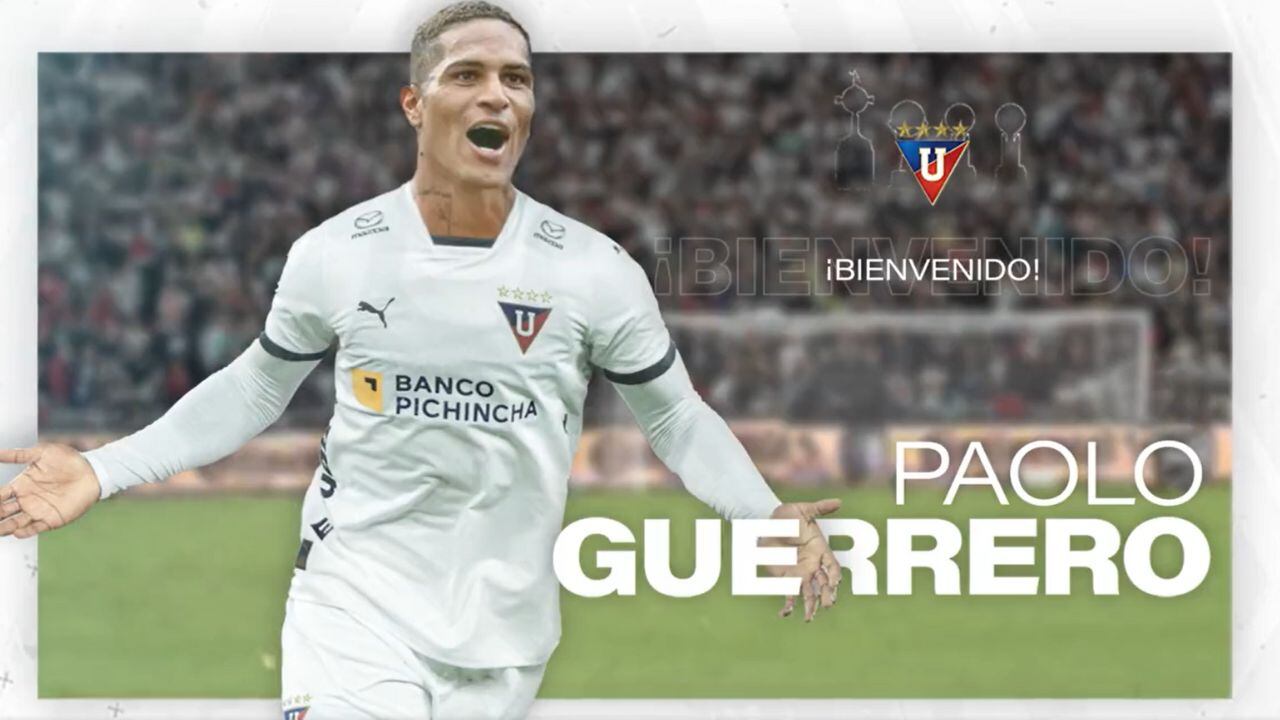 Paolo Guerrero será presentado en el equipo ecuatoriano. (Foto: captura de LDU Quito)
