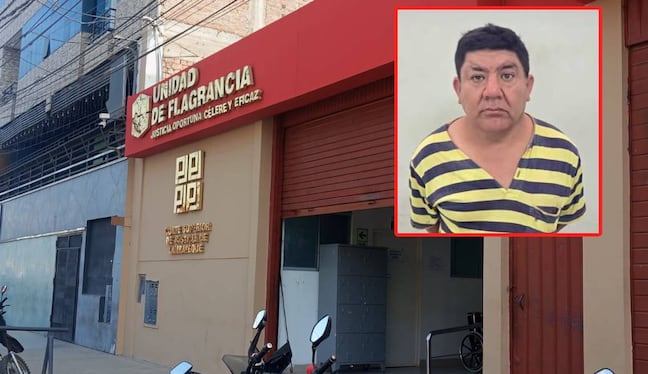 Acusado pasó de Unidad de Flagrancia al penal de Chiclayo.