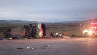 Tres personas fallecidas en despiste de ómnibus de empresa Rayo Dorado, en Espinar