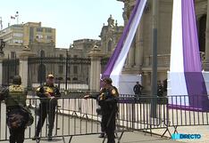 Refuerzan seguridad en Palacio de Gobierno durante sesión del Consejo de Ministro