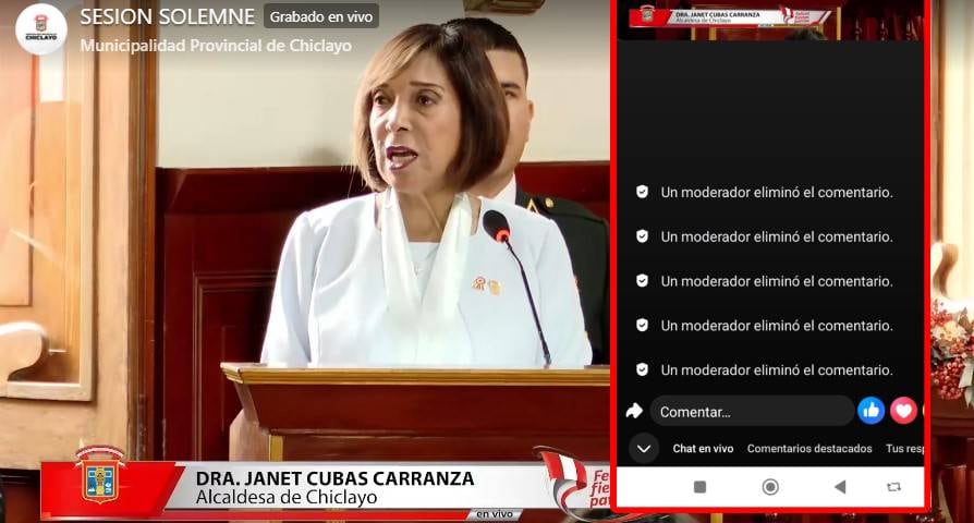 Alcaldesa Janet Cubas dio su último discurso por fiestas patrias.