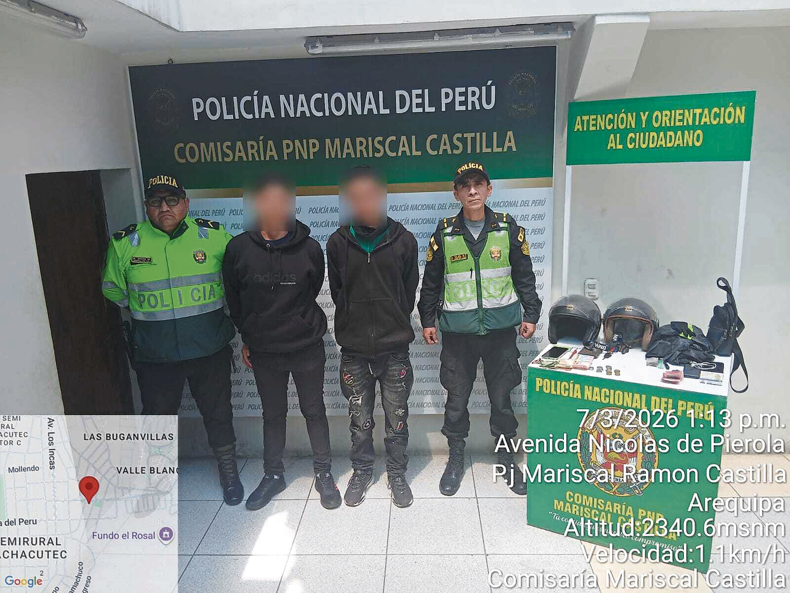 Detienen a cobradores por presunta extorsión de gota a gota en Arequipa