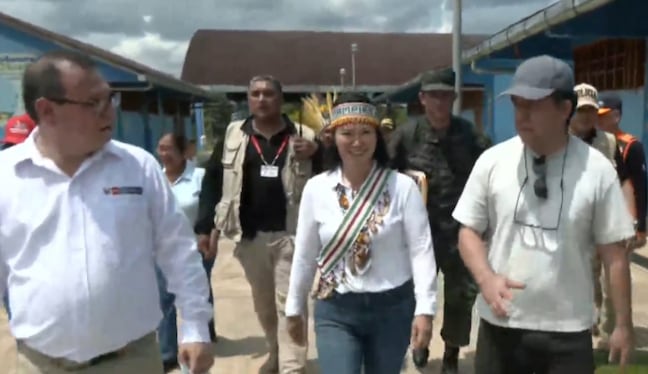 Ucayali: Keiko Fujimori anuncia retorno de vuelos cívicos para mejorar la conectividad de Purús. Captura: TV Perú.
