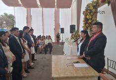 Ica: quince parejas se dieron el sí en matrimonio civil masivo de Los Aquijes