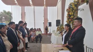 Ica: quince parejas se dieron el sí en matrimonio civil masivo de Los Aquijes
