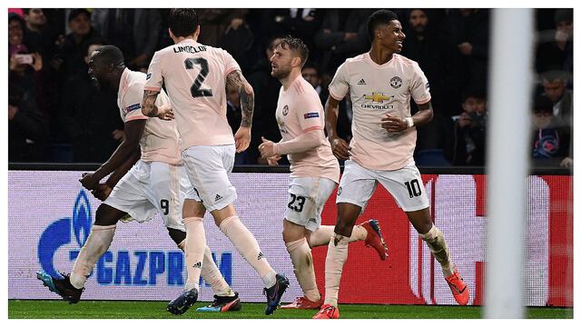 Manchester United derrotó 3-1 al PSG y lo eliminó de la Champions League (VIDEO)