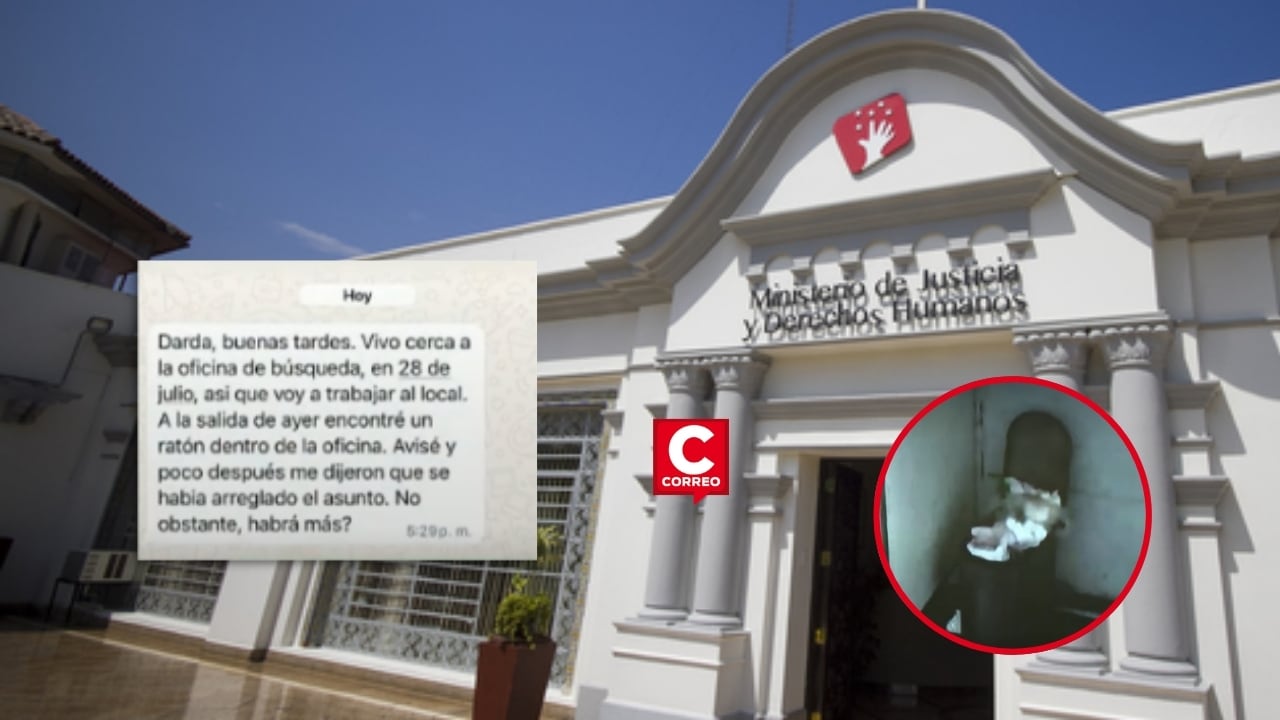 Falta de presupuesto en el Ministerio de Justicia dejó sin limpieza y seguridad a la entidad. Composición: Diario Correo.