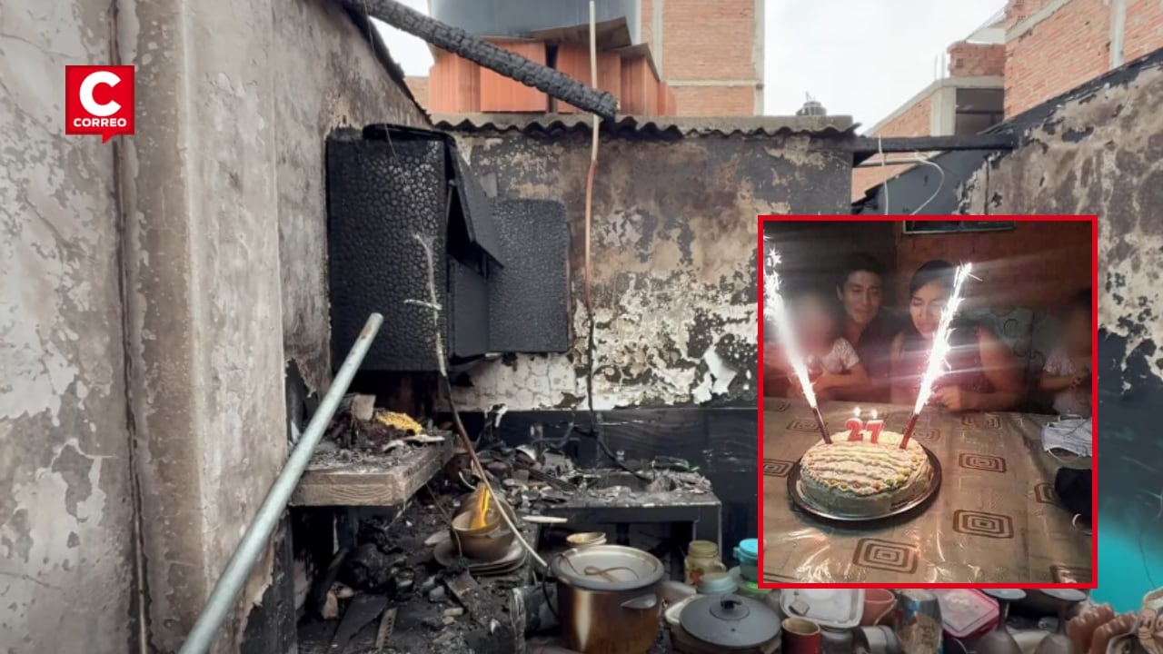 Trujillo: padre muere tras rescatar a sus dos hijas de voraz incendio en Víctor Larco. Composición: Diario Correo.