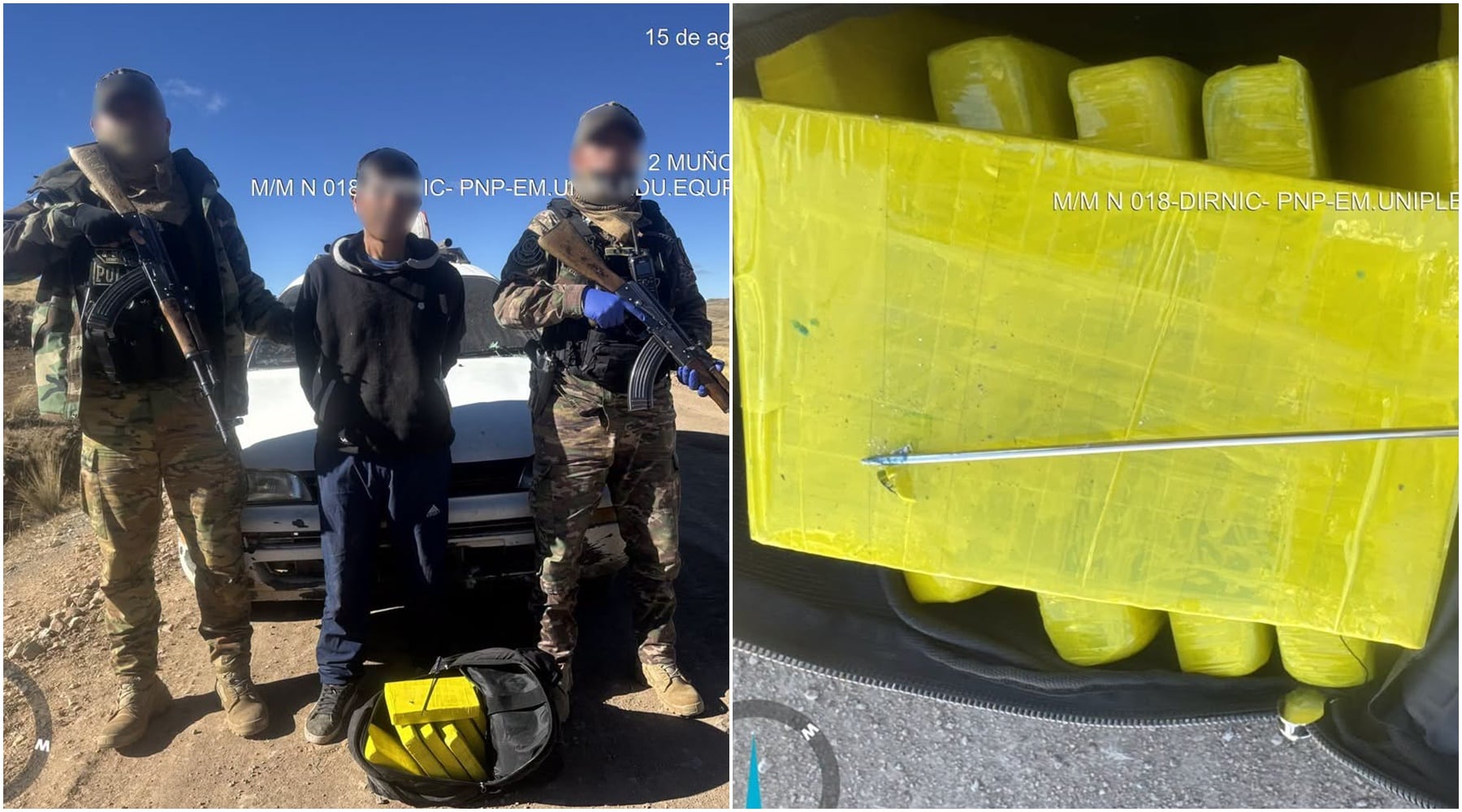 Decomisan más de 253 kilos de droga que iba desde Sarabamba con dirección a Pajonal