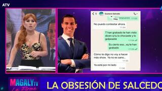 Magaly expone chats que Salcedo envió antes del incidente con el productor ligado a Maju Mantilla