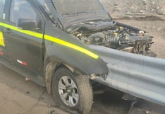 Tacna: Camioneta despista y es atravesado por barra metálica en Panamericana Sur