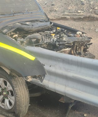 Parte de guardavías atraviesa en camioneta que despistó en la Panamericana Sur