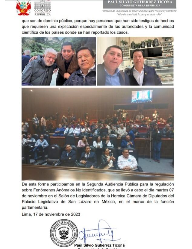 Congresistas viajaron hasta México.