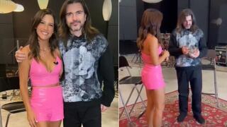 María Pía visitó a Juanes en su estudio y le regaló pisco: “Le expliqué cómo tomarlo” (VIDEO)