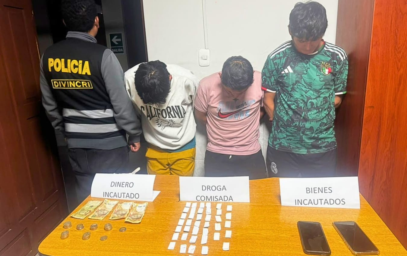 Caen “Los Terribles de la Pampa” por presunto tráfico de drogas en Camaná. Foto: PNP.