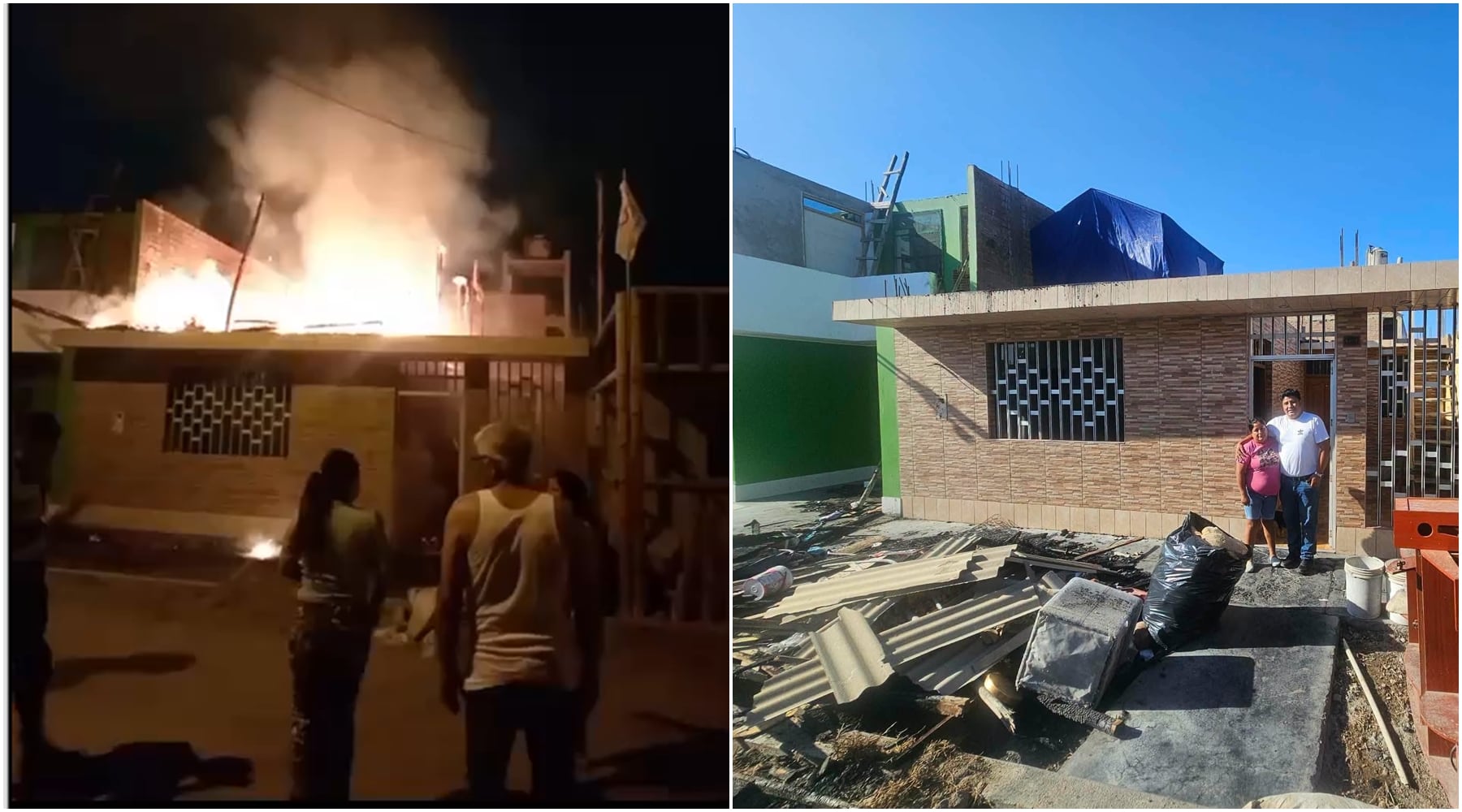 Pisco: incendio destruye segundo piso de vivienda en el sector Tizón Pacheco, en San Andrés