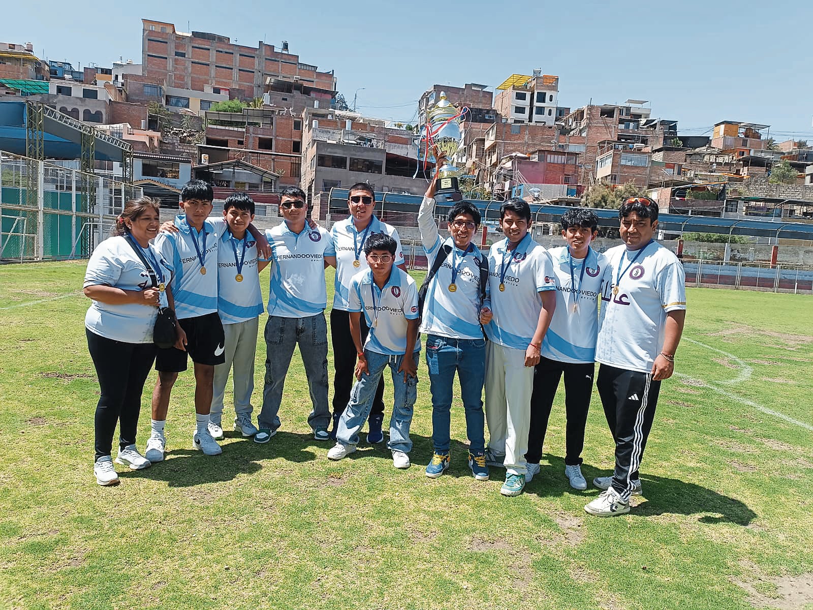 Equipo campeón, San Pablo, del distrito de Mariano Melgar. (Foto: V. Medina)