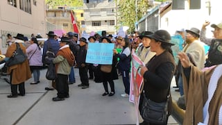 Comuneros de Palca protestan ante Corte Superior de Justicia de Huancavelica