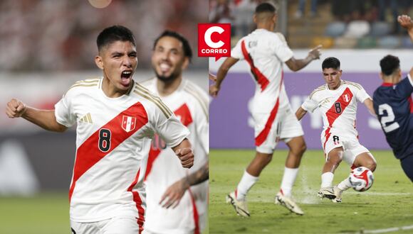 Piero Quispe marcó su primer gol con la Selección Peruana.  FOTO: Violeta Ayasta/@photo.gec