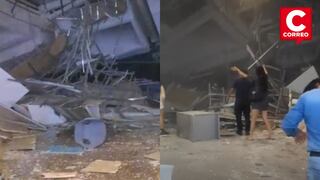 Colapsa techo en patio de comidas del Real Plaza de Trujillo: reportan personas atrapadas