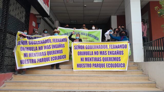 Pobladores protestan en Gobierno Regional de Junín exigiendo parque ecológico (VIDEO)