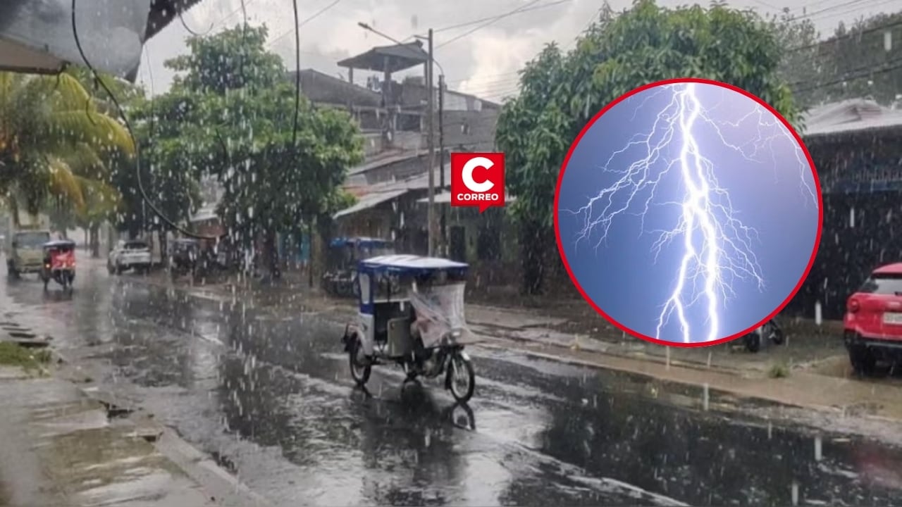 Senamhi emite alerta por precipitaciones intensas en la selva norte, centro y sur en los próximos días. Composición: Diario Correo.