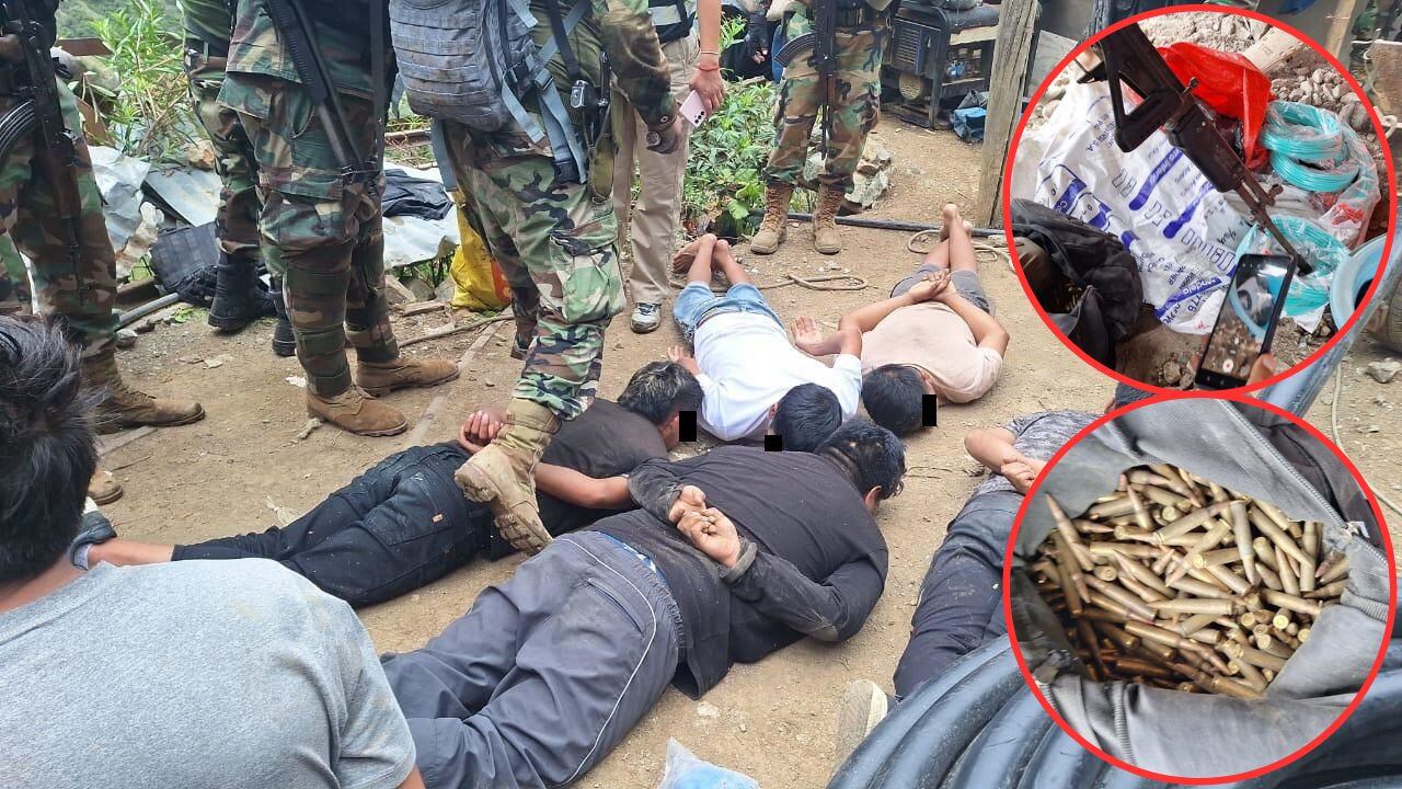 Operativo se ejecutó en sector La Piscina. Según información, implicados extraían oro.