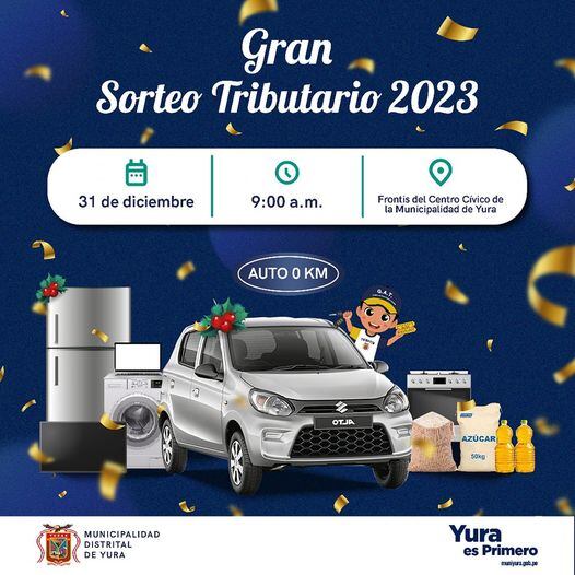 Municipios de Arequipa sortean autos por pago de impuestos (Foto: Municipalidad de Yura)