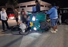 Chincha: menor y otros cuatro heridos deja aparatosa colisión entre mototaxis
