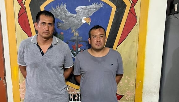 William Alexander Núñez Sánchez y Markus Jampier Ramos Carrasco fueron detenidos durante un megaoperativo realizado por la Policía y Fiscalía