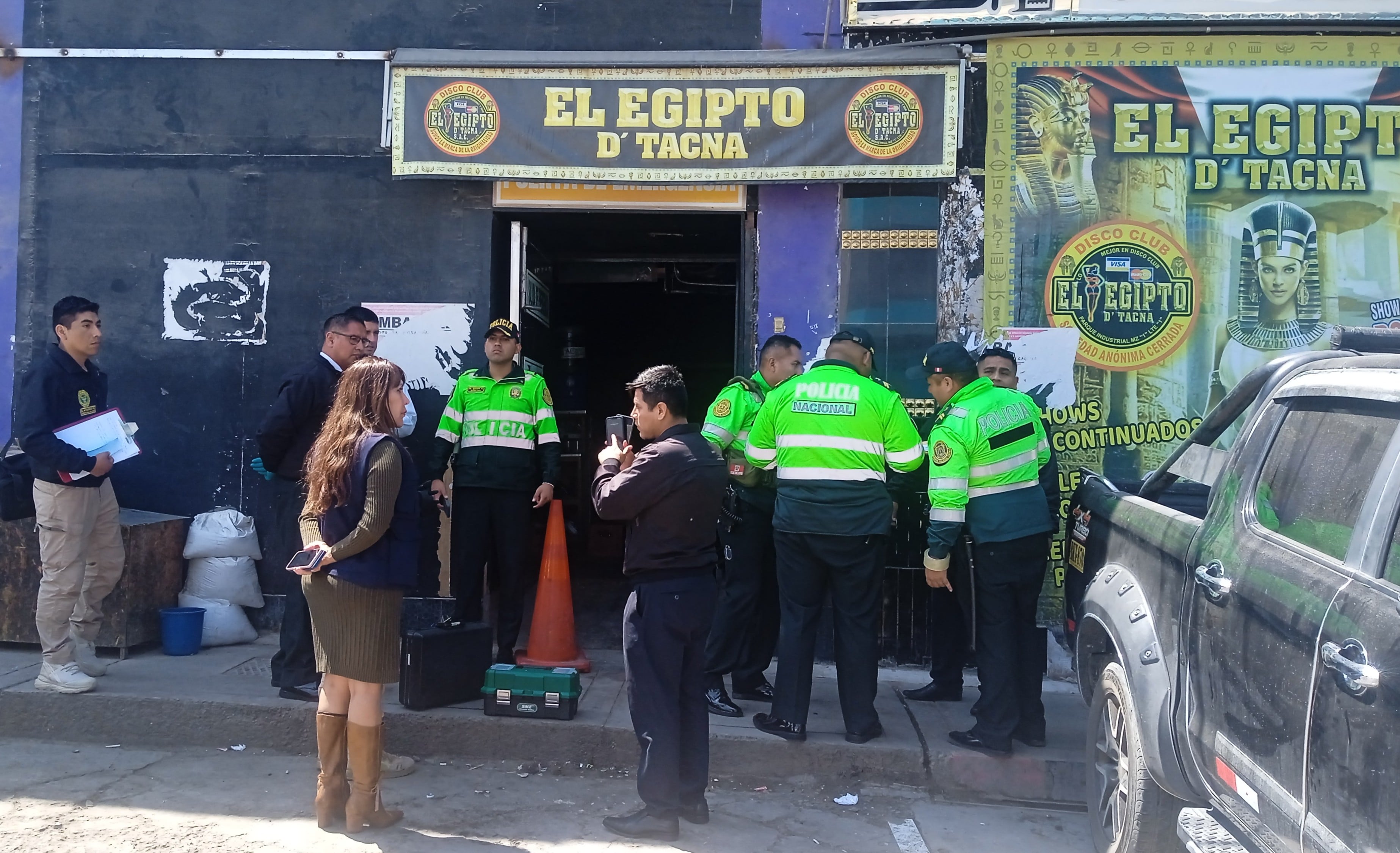Fiscal Virginia Salas y policías acudieron al Parque Industrial por los disparos