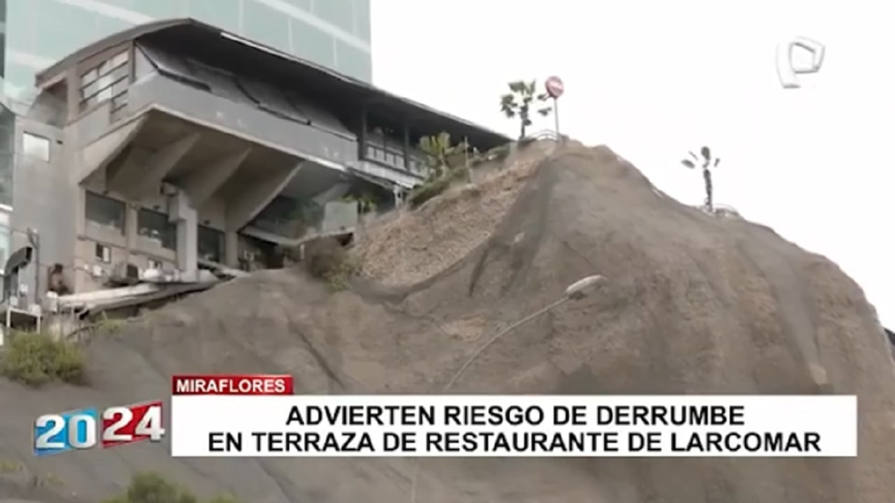 Terraza en riesgo de colapso. (Foto: Captura Panamericana Tv)