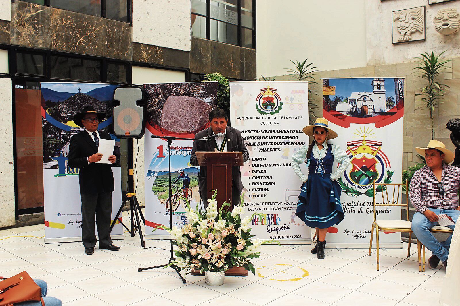 Alcalde anuncia actividades por aniversario de Quequeña. (Foto: GEC)