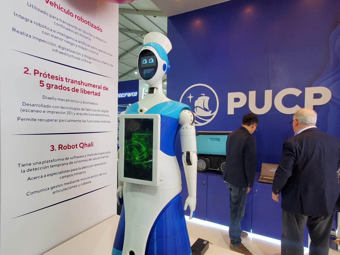 Proyecto robot Qhali es presentado en Perumin 36 en Arequipa. (Foto: GEC)