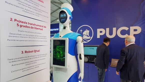 Proyecto robot Qhali es presentado en Perumin 36 en Arequipa. (Foto: GEC)