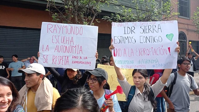 Estudiantes de La Agraria y UNMSM marchan contra ley que busca crear universidad sobre sus terrenos