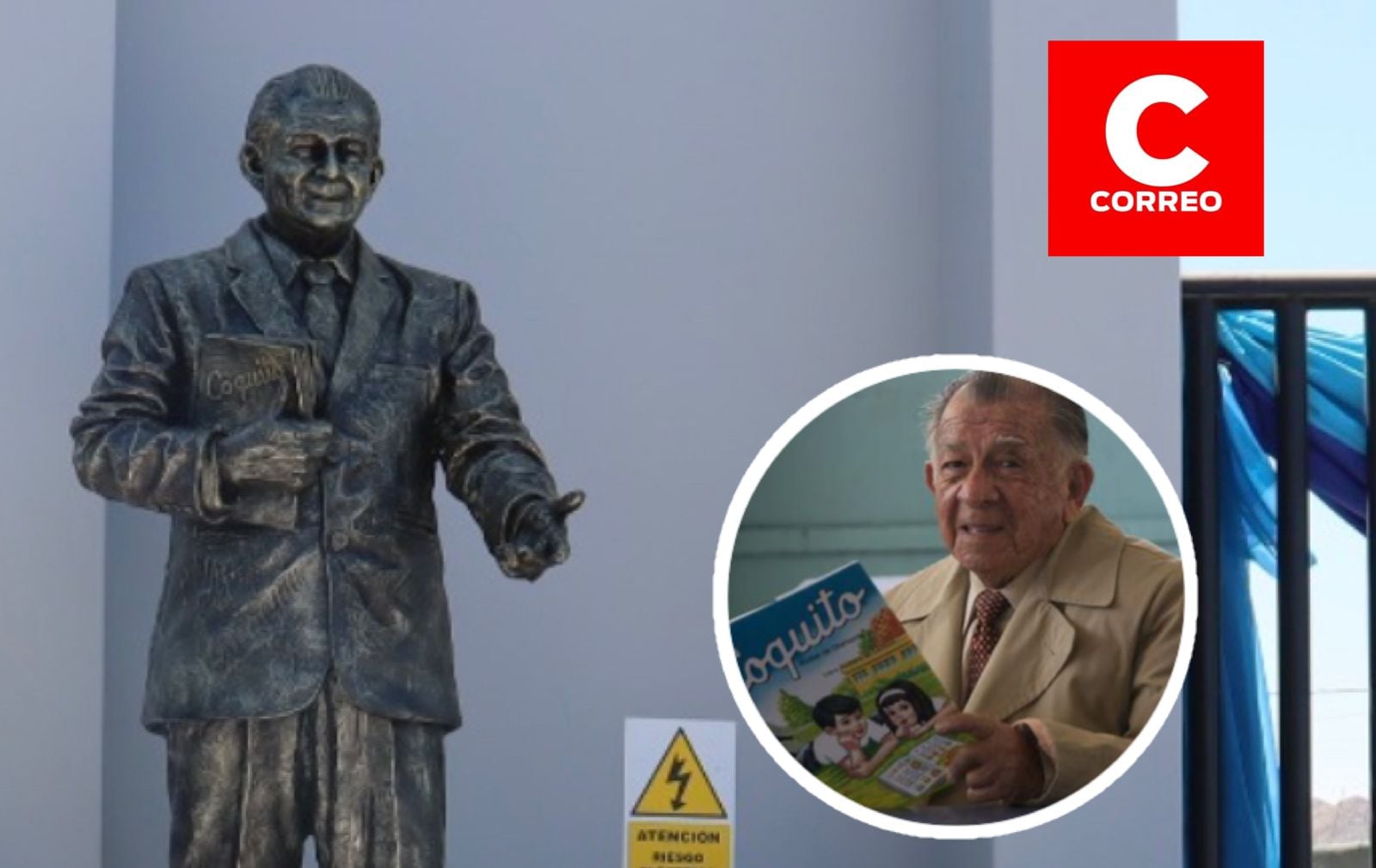 El profesor Everardo Zapata Santillana tiene una estatua en Arequipa. (Foto: GEC)