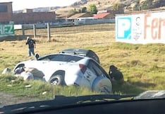 Concepción: camioneta se despista y termina volcada en un canal de la margen derecha