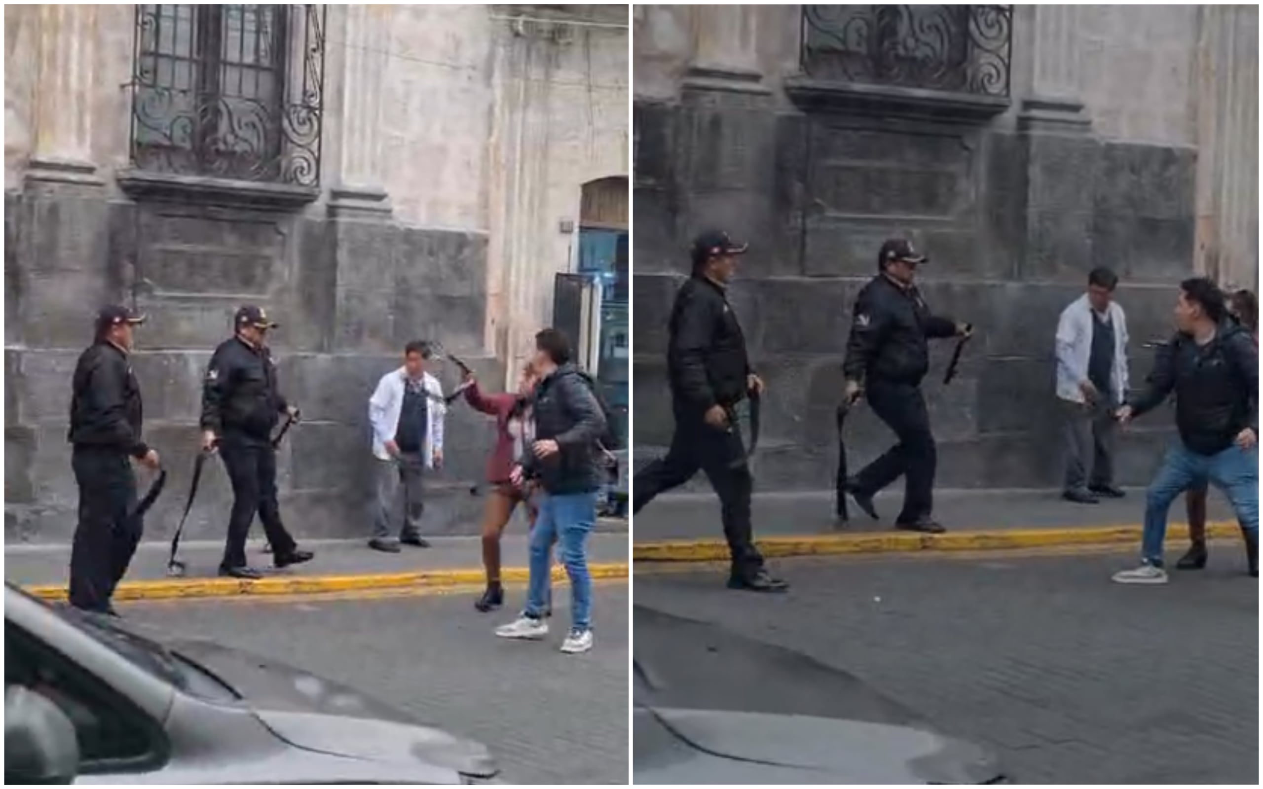 Policías municipales de Arequipa golpean a hombre hasta hacerlo sangrar (Foto: Captura de video)