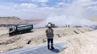 OEFA: más de 5 mil metros cuadrados impactados por incendio en relleno sanitario de Ica