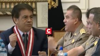 ¡Tensión en el Congreso! Fiscal de la Nación le pide al jefe de la PNP que “aprenda a discutir amigablemente”
