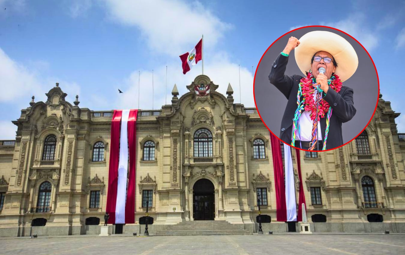 Roberto Sánchez Palomino es candidato presidencial por Juntos por el Perú. Foto: Composición GEC.