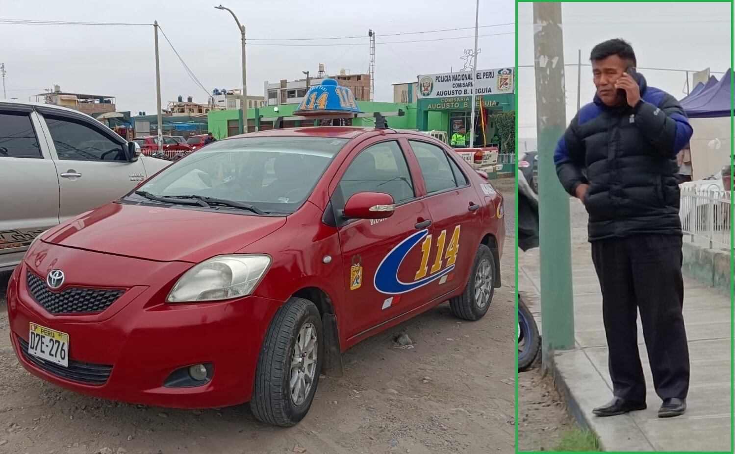 Taxista fue atacado por dos delincuentes que fingieron ser pasajeros y luego el agraviado pidió ayuda de sus compañeros